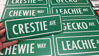 Green Street Sign - Crestie Avenue. | reptile and terrarium supplies