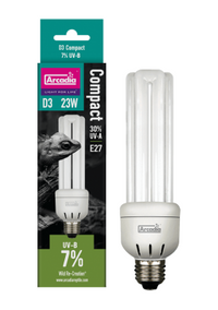 Arcadia D3+ UVB Compact 7% UVB bulb 23w | reptile and terrarium supplies