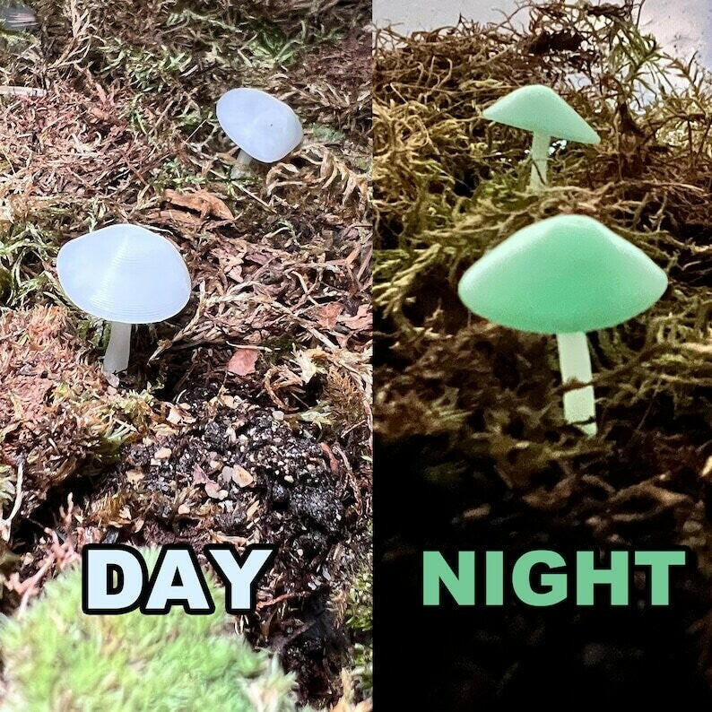 Glow In The Dark Terra Shrooms - Set of 4 | reptile and terrarium supplies