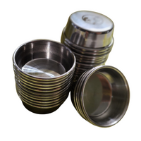 Small Stainless Steel Feeding Cups (Set of 2) | reptile and terrarium supplies