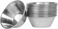 Stainless Steel Feeding Cups 1.5oz (Set of 2) | reptile and terrarium supplies