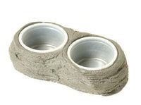 Dual Stone Cup Holder by Pangea | reptile and terrarium supplies